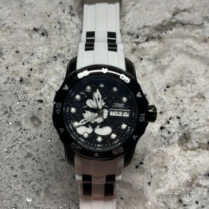 Invicta black and white Mickey watch